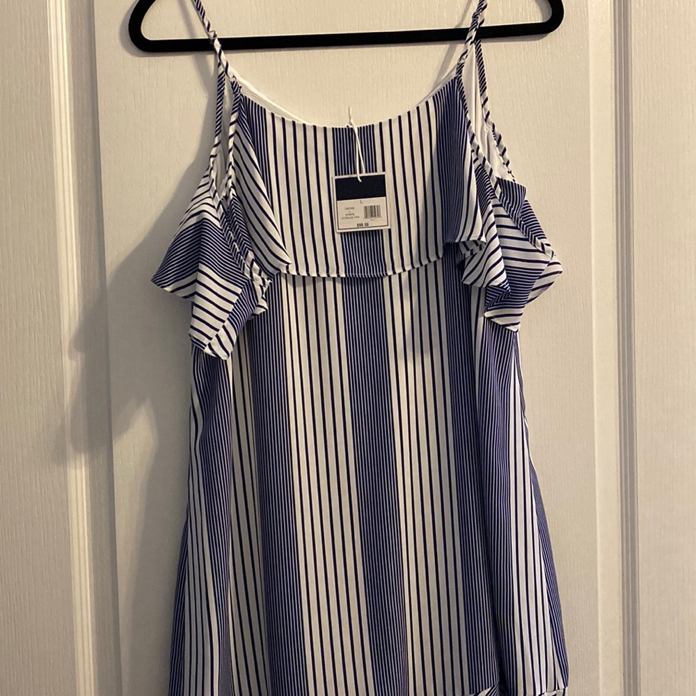 Kaari Blue Large Stripe La Dolce Vita dress